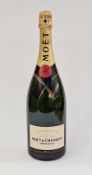 Moet & Chandon Imperial Brut Champagne magnum, 12% vol., 1500ml, and set of six Moet and Chandon