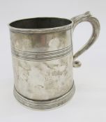 George V silver tankard, London 1923, D & J Welby Limited, the tapered body of plain form with