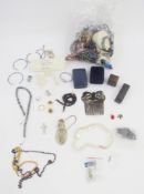 Quantity costume jewellery, antique jewel boxes, designer jewellery and similar (2 bags)