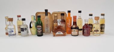 Quantity of alcohol miniatures, some being vintage, to include Martell XO Cognac, Glenfiddich's
