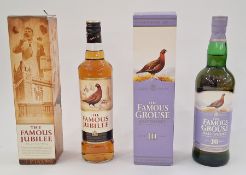 The Famous Grouse 10 year old malt blended scotch whisky 40% vol, 700ml, together with The Famous