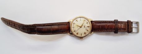 Gents Longines automatic Conquest wristwatch, waterproof, having gilt arrowhead numerals and