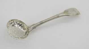 George IV silver casting spoon, hallmarked London, 1824, makers marks R.P probably for Richard