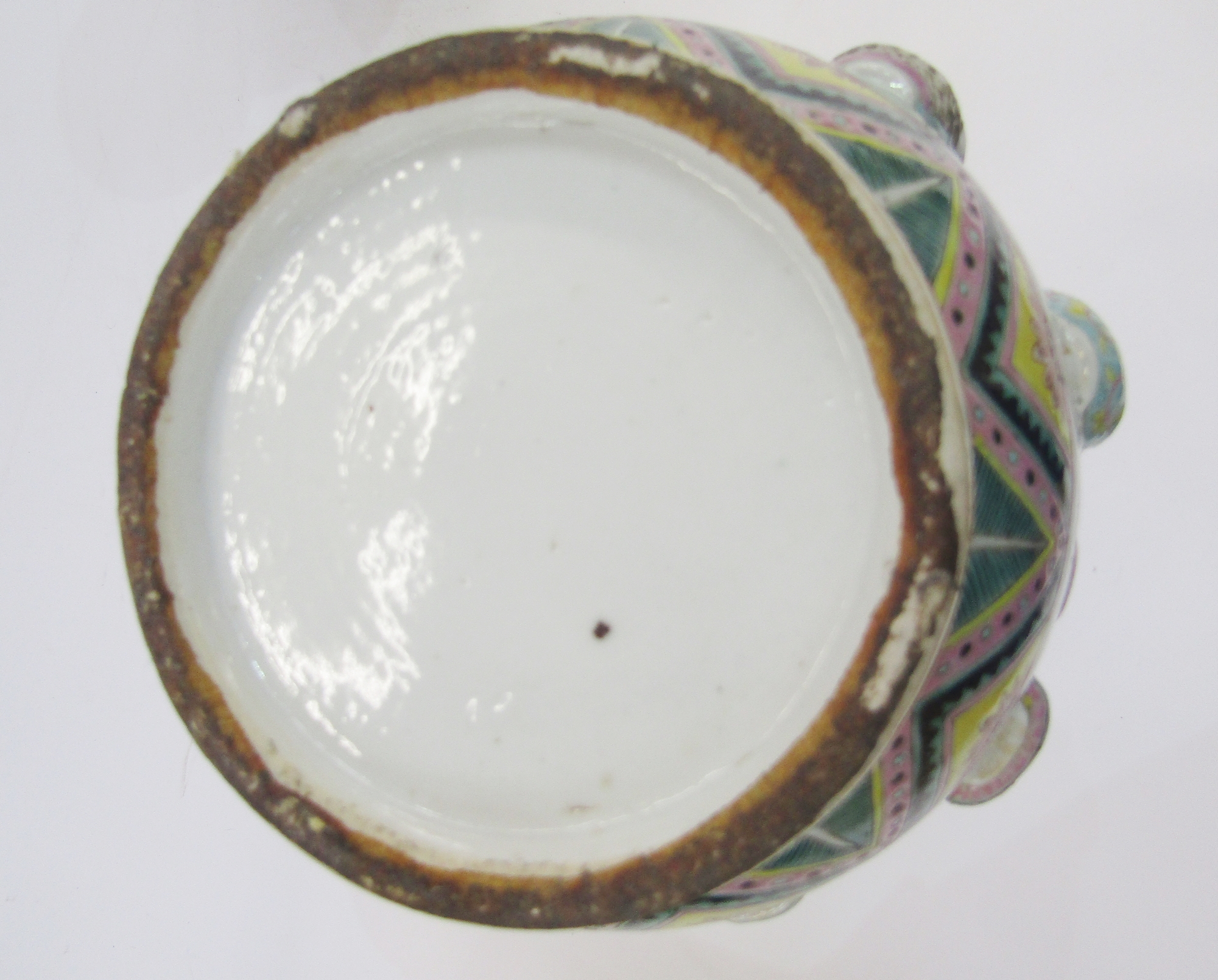 Pair of Chinese porcelain famille rose 'One Hundred Antiques' relief-moulded oviform vases, Qing - Image 37 of 85