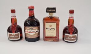 Two bottles of Grand Marnier liqueur of orange and cognac, 500ml 40% vol, together with Drambuie