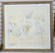 WITHDRAWN: Janet Boulton (1936-2024)  Watercolour drawing  Large still life with glass tazza and
