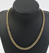 9ct gold link chain, stamped 9ct, 27.1g, 41cm long