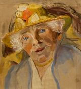 Lucy Harwood (1893-1972), a pastel portrait on paper titled 'My Old Nannie', framed and glazed