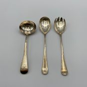 Three items of hallmarked silver to include an early 19th century William Chalmer spoon along with a