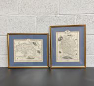Two 19th century maps by John Tallis of Turkey in Asia 1850 and Russia in Europe 1850. Both framed