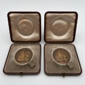 Two commemorative coins or medals awarded to Dr. Hugh Shire 'From the Treasurer of Guy's Hospital,