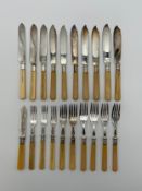 A matched part set of early 20th century John Round & Son and other silver plated cutlery with
