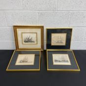 A collection of 19th century shipping themed engravings by E. W. Cooke and W. Finden to include