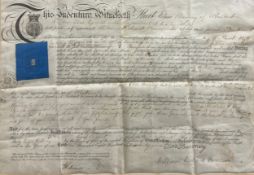 A late 19th century apprenticeship indenture formally recognising Elias Bunney becoming the