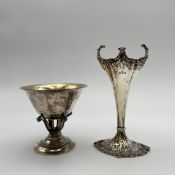 Two hallmarked silver items to include an early 20th century Art Nouveau style Josiah Williams & Co.