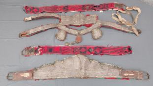 A late 19th/early 20th century Moroccan/North African woven horse girth and other straps with