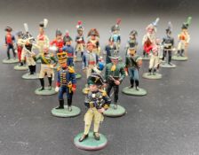A collection of twenty one hand painted delPrado metal toy soldiers, officer figures to include Lord