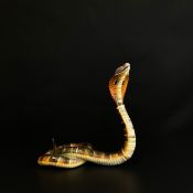 A large mid century porcelain snake by Giovanni Ronzan (1906-1974), signed and dated to the base.