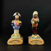 Two Royal Doulton porcelain ship's figureheads to include Lalla Rookh and Nelson with marks to the