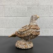 A 1970/80's shell encrusted resin bird box and cover by Anthony Redmile with a Redmile Objects