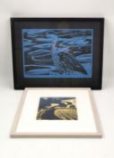 Two signed limited edition wood engravings to include one by J. R. Mackay titled 'Richmond Heron'