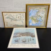 Two maps to include one of The West Indies and one of English Harbour, Antigua along with a 20th