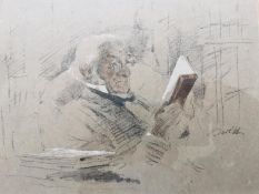 A lithograph after the original pastel drawing titled 'Portrait of the Right Honourable William