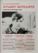 Beatles interest; a poster for a talk titled 'In Conversation with Stuart Sutcliffe' curated by