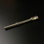 WITHDRAWN - See Lot 1 for a full explanation. A white metal propelling pencil in the form of