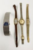 Four vintage ladies watches to include Rotary, Tissot and a Sekonda.