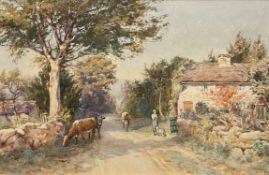 Frederick James Knowles (1874-1931), an early 20th century watercolour depicting a figure with
