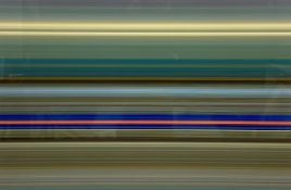 A contemporary Op-Art style giclée print titled 'Tom's Creek #4' from a limited edition 5/50, signed