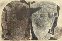 Marjorie Hawke (1894-1979), an early 20th century Modernist style charcoal and pencil portrait