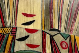 Manner of Terry Frost (1915-2003), a 20th century St.Ives school oil on board, abstract