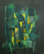 Peter Henry Davenport (1931-2014), a framed mid century modernist style abstract oil on canvas