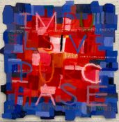 A contemporary Pop Art style reverse acrylic painting on plexiglass by Clay Sinclair titled '