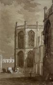 John Dibblee Crace (1838-1919), a 19th century sepia wash study of a church titled 'St. George's