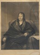 A 19th century line engraving, portrait of Edward Jenner by William Skelton after the original by