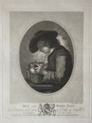 An 18th century stipple engraving titled 'Boy and Birds Nest' by Caroline Watson (1760-1816) after
