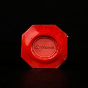 A 19th century octagonal wax seal impression bearing the word 'Excelsior' in Medieval style