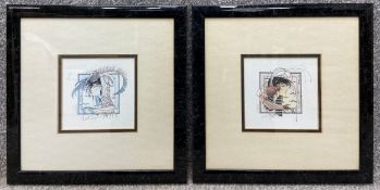 Graham Illingworth (b.1953), a pair of signed and limited edition lithographs titled 'Plume'. Framed