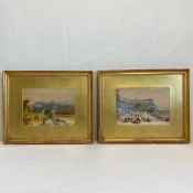 Manner of Charles Frederick Buckley (1812-1869), a pair of 19th century watercolours of The