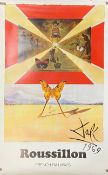 After Salvador Dali (1904-1989), an original travel poster titled 'Roussillon', printed for the