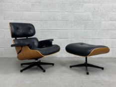 An early 21st century reclining '670' lounge chair by Charles and Ray Eames for Vitra having a