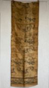 A 19th century Chinese silk needlework tapestry having an intricately hand embroidered all-over