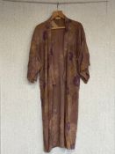 An early to mid 20th century Chinese silk paofu robe or gown belonging to Major Hugh Cantlie