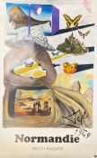 After Salvador Dali (1904-1989), an original travel poster titled 'Normandie' printed for the French