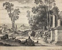 A collection of four prints to include a pair of 19th century engravings, an 18th century