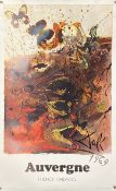 After Salvador Dali (1904-1989), an original travel poster titled 'Auvergne', printed for the French