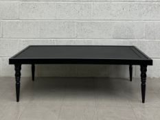A contemporary Chalk Board coffee table by Duffy London having a rectangular stepped top with a